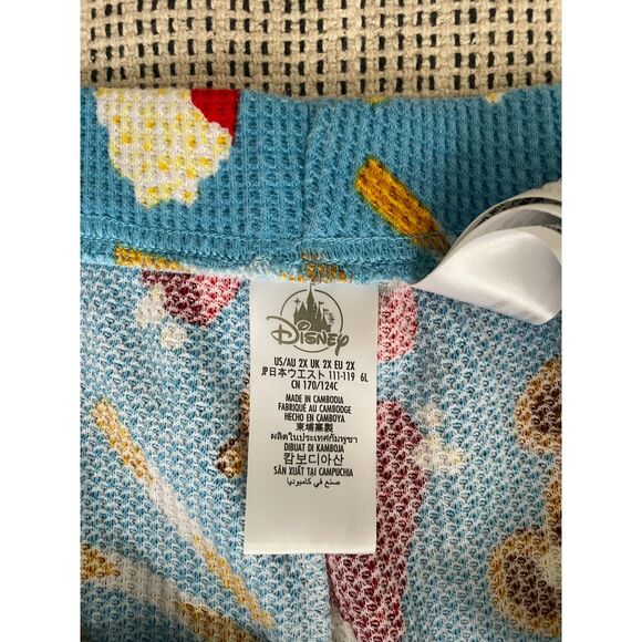 Disney Parks Exclusive Mickey Snacks & Treats Pajamas set Women's Size 2XL Food - Picture 6 of 7